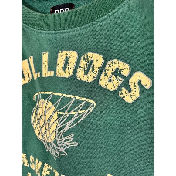 BDG Sweatshirt Top Green S Bulldog Basketball Graphic Preppy Varsity Collegiate - Picture 3 of 11